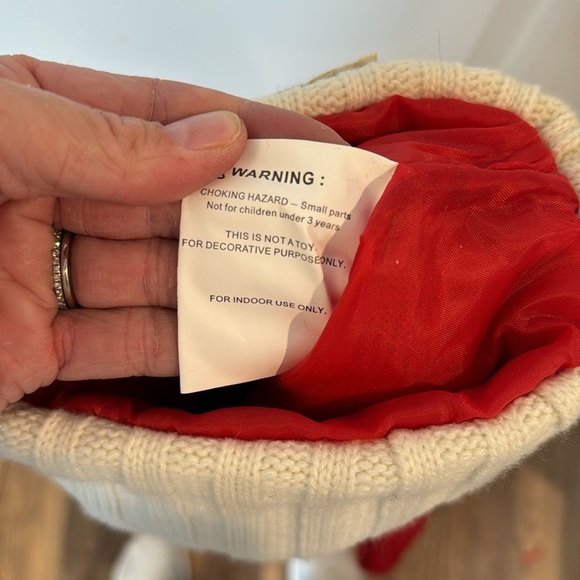 Kohls Initial Letter L Cable Knit Christmas Stocking Red Monigram L - Picture 6 of 9